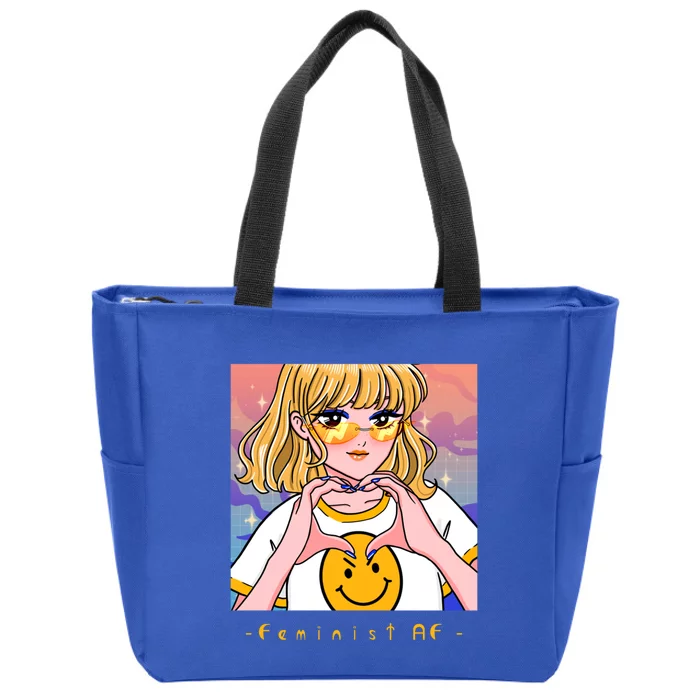 Aesthetic Feminist Af E Power Anime Indie Harajuku Gift Zip Tote Bag