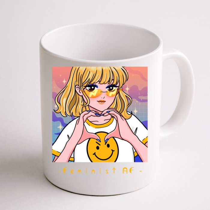 Aesthetic Feminist Af E Power Anime Indie Harajuku Gift Front & Back Coffee Mug