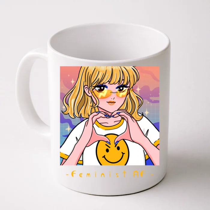 Aesthetic Feminist Af E Power Anime Indie Harajuku Gift Front & Back Coffee Mug