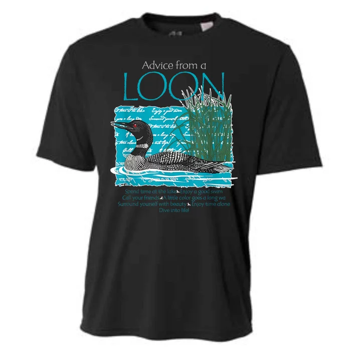 Advice From A Loon Spend Time At The Lake Cooling Performance Crew T-Shirt