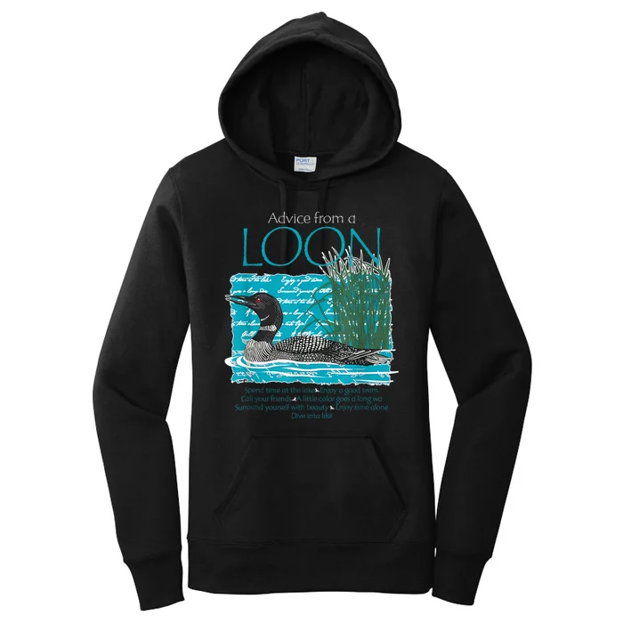 Advice From A Loon Spend Time At The Lake Women's Pullover Hoodie