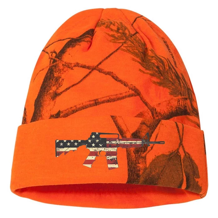 American Flag Ar15 Kati - 12in Camo Beanie