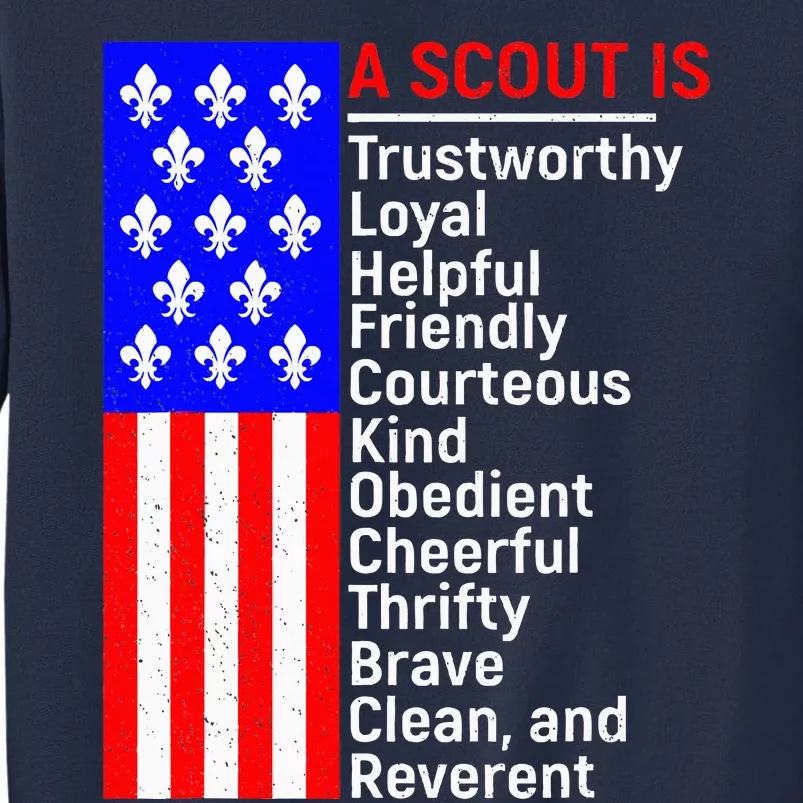 American Flag A Scout Is Trustworthy Friendly Courteous Sweatshirt