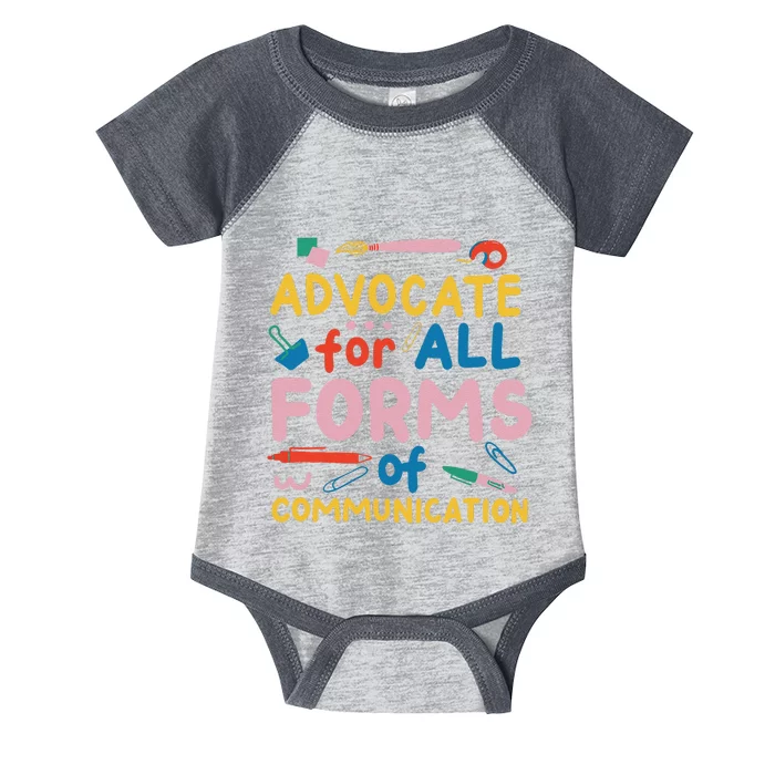 Advocate For All Forms Of Communication Infant Baby Jersey Bodysuit