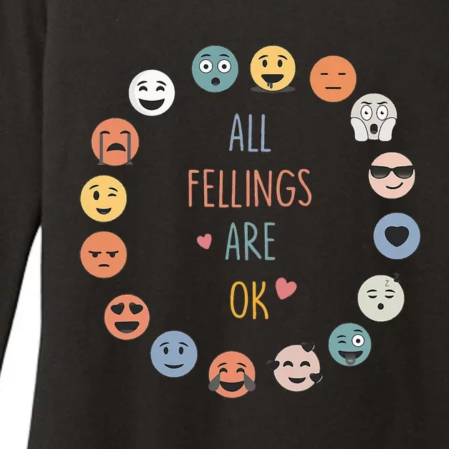 All Feeling Are Okay Funny School Teacher Psychologist Womens CVC Long Sleeve Shirt