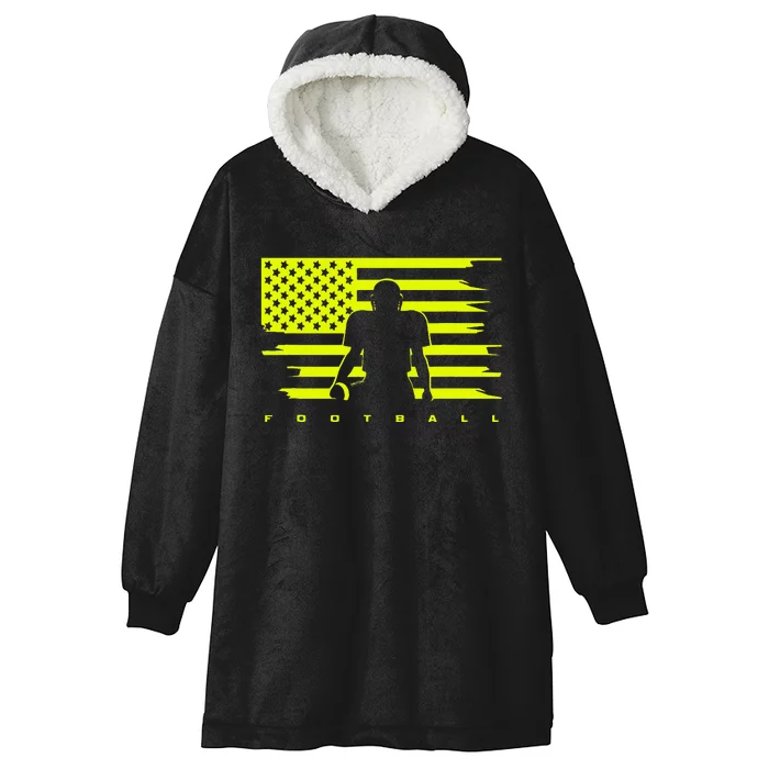 American Football Apparel Football Hooded Wearable Blanket