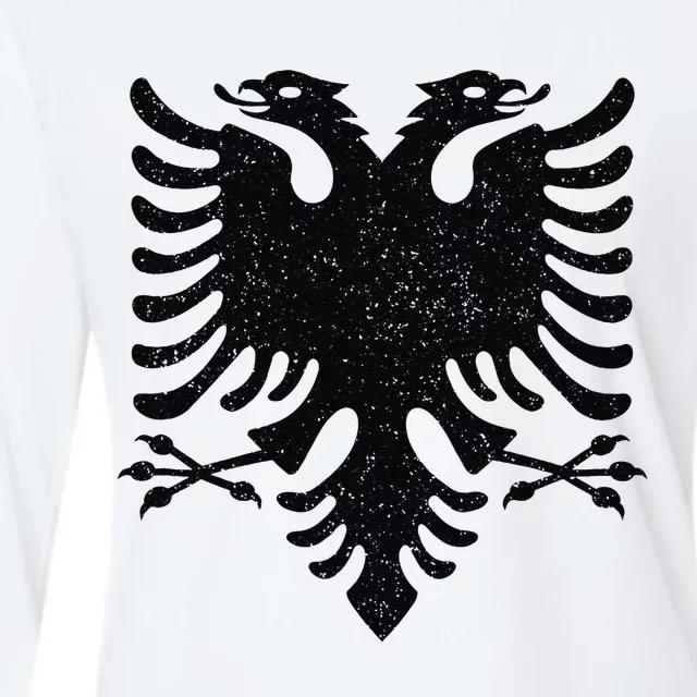 Albania Flag Albanian Doubleheaded Eagle Womens Cotton Relaxed Long Sleeve T-Shirt