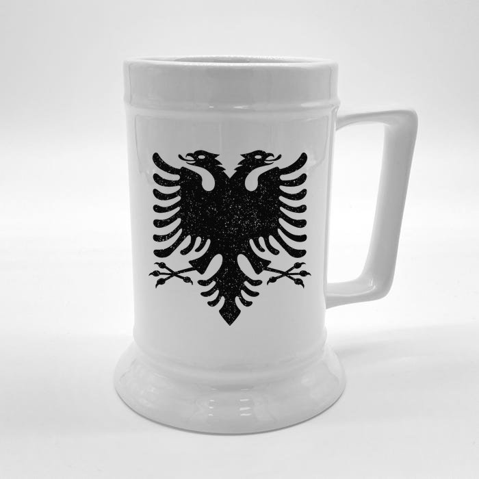 Albania Flag Albanian Doubleheaded Eagle Front & Back Beer Stein