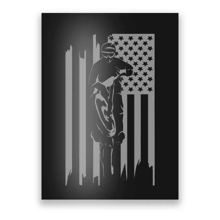 American FlagMotocross Apparel Motocross Dirt Bike Poster