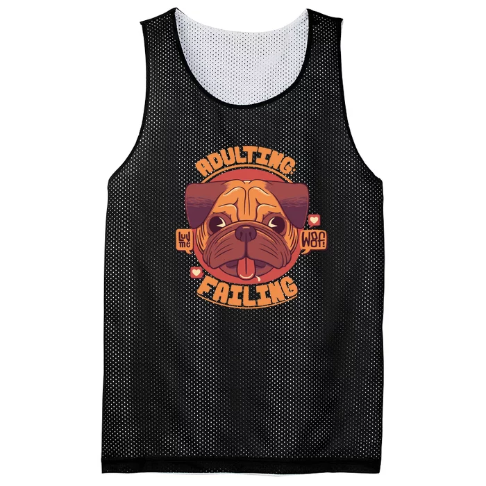 Adulting Failing Mesh Reversible Basketball Jersey Tank