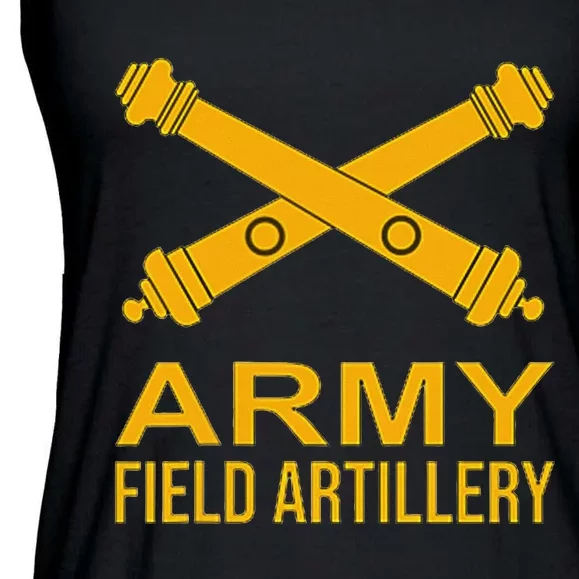 Army Field Artillery Branch Us Usa Ladies Essential Flowy Tank