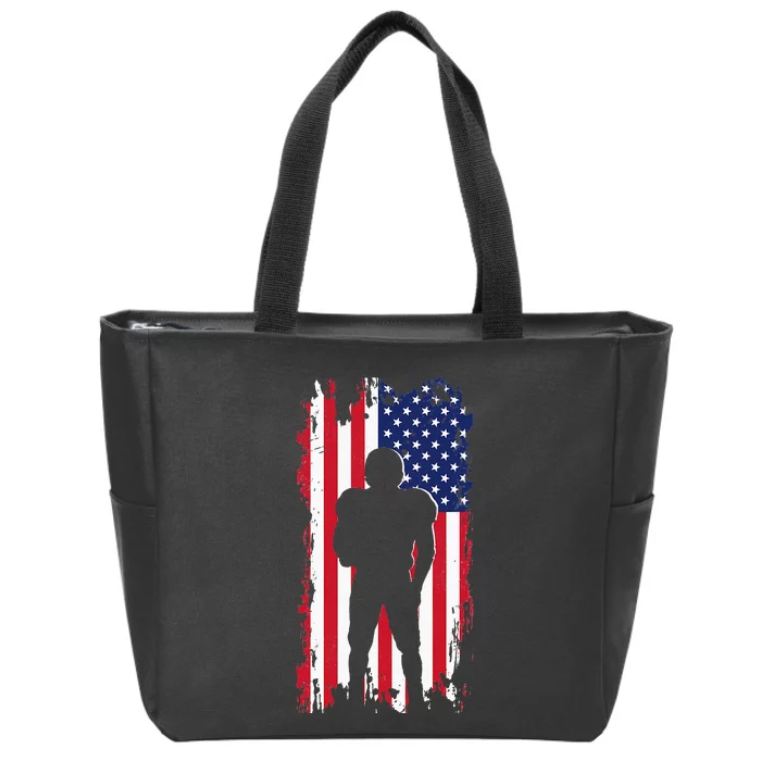 American Football Apparel Football Zip Tote Bag