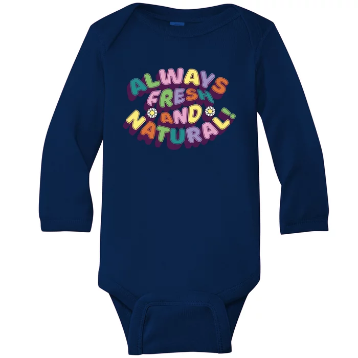 Always Fresh And Natural Colorful Baby Long Sleeve Bodysuit