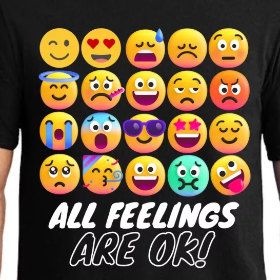 All Feelings Are Okaytal Health Counselor Psychologist Pajama Set