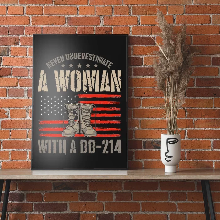 american flag A Woman With A Dd214 Female Veteran Poster