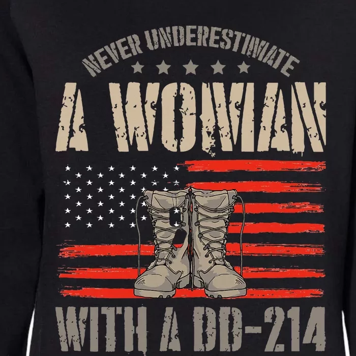 american flag A Woman With A Dd214 Female Veteran Womens California Wash Sweatshirt