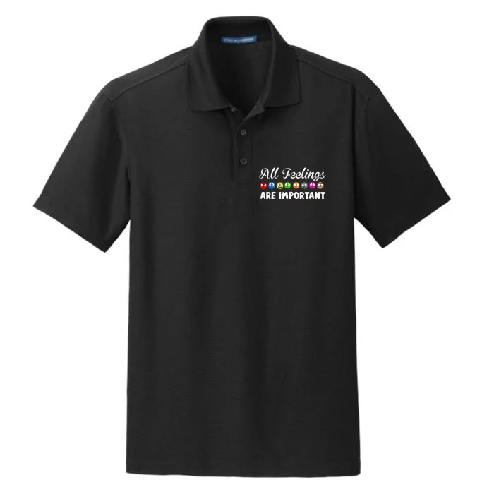 All Feelings Are Important Dry Zone Grid Performance Polo