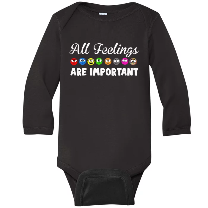 All Feelings Are Important Baby Long Sleeve Bodysuit