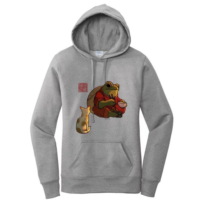 A Frog And A Kitty Women's Pullover Hoodie