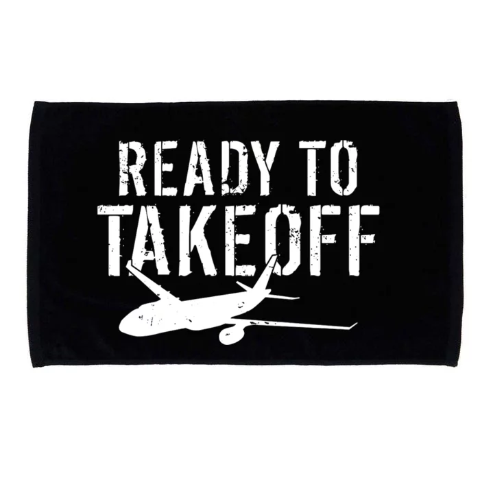 Airplane Flying Aircraft Ready To Take Off Pilot Premium Microfiber Hand Towel