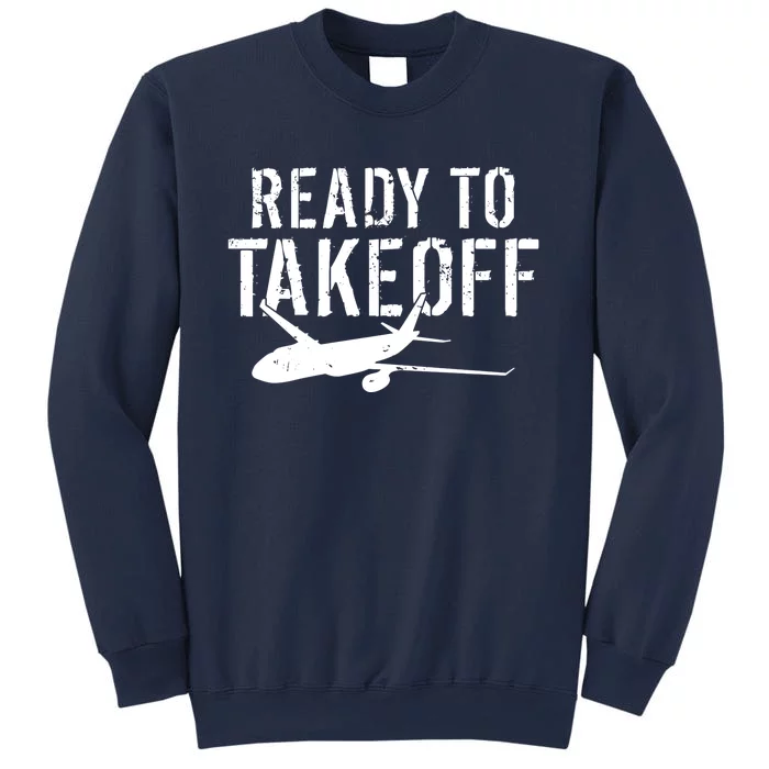 Airplane Flying Aircraft Ready To Take Off Pilot Premium Sweatshirt