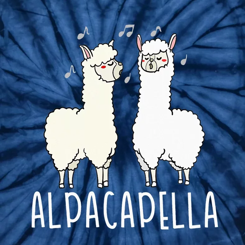 Alpacapella - Funny A Cappella Alpaca Singing Pun Tie-Dye T-Shirt