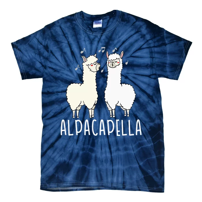 Alpacapella - Funny A Cappella Alpaca Singing Pun Tie-Dye T-Shirt