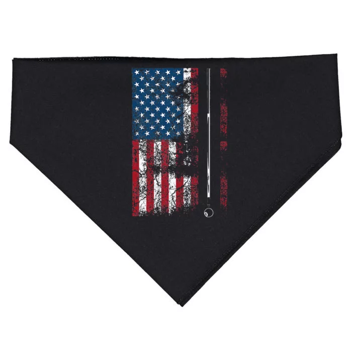 American Flag Billiard Stick Cute Table Game Funny USA Gift USA-Made Doggie Bandana