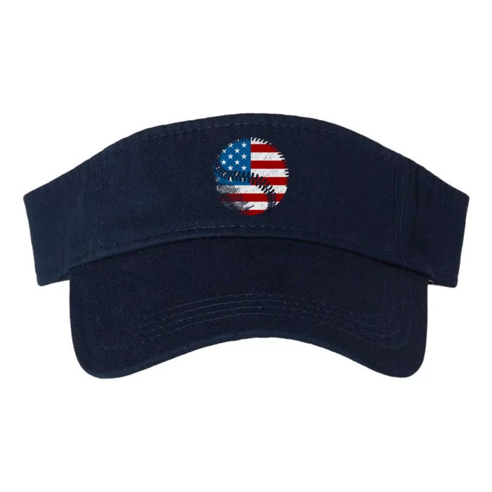 American Flag Baseball Baseball Hoodie Valucap Bio-Washed Visor