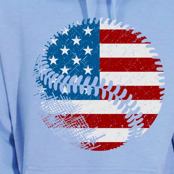 American Flag Baseball Baseball Hoodie Unisex Surf Hoodie