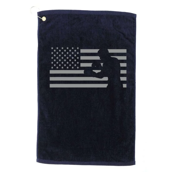 American Flag Boxer Boxing Platinum Collection Golf Towel