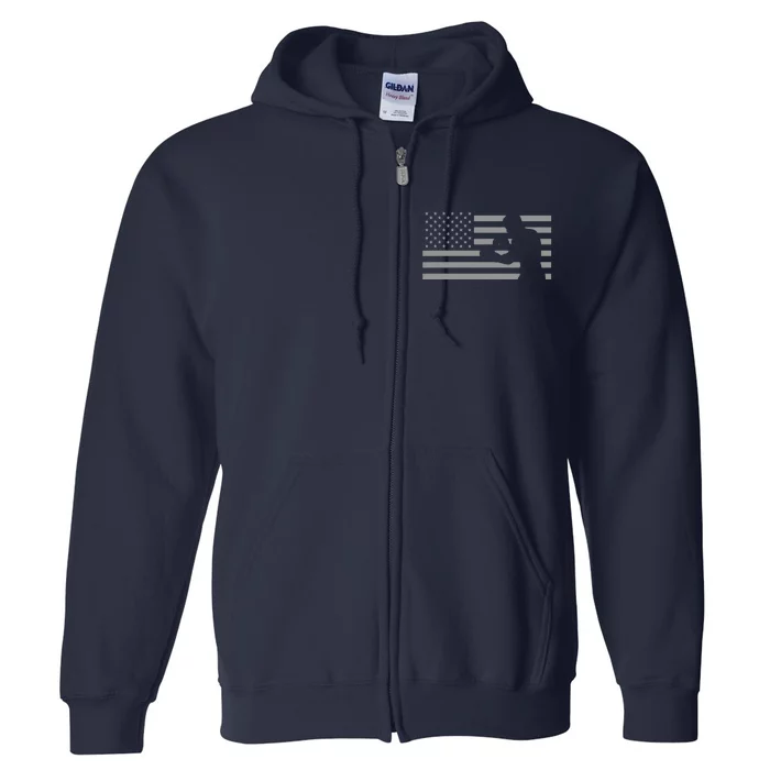 American Flag Boxer Boxing Full Zip Hoodie