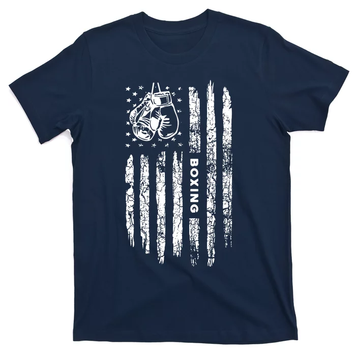 American Flag Boxing Distressed Boxer Vintage Boxing T-Shirt