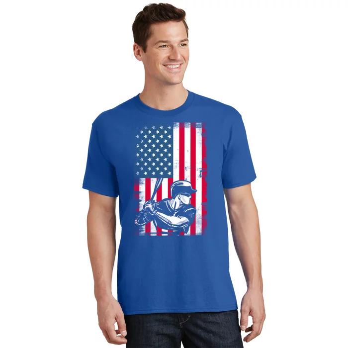 American Flag Baseball Team Gift Gift T-Shirt