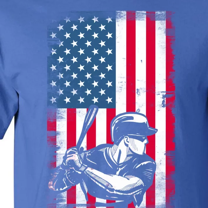 American Flag Baseball Team Gift Gift Tall T-Shirt