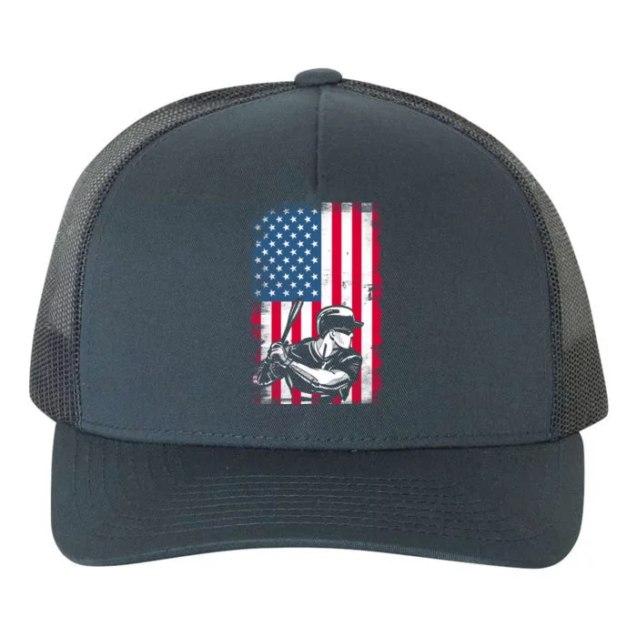 American Flag Baseball Team Gift Gift Yupoong Adult 5-Panel Trucker Hat