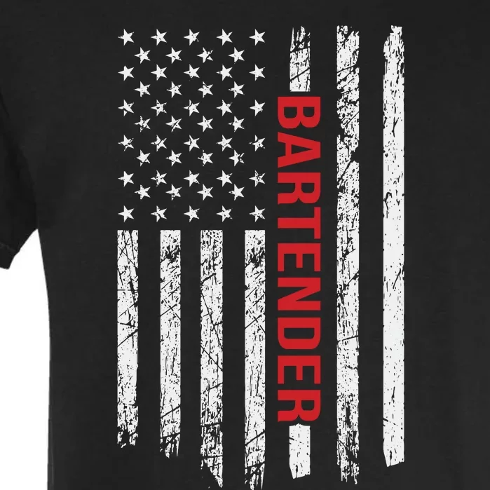 American Flag Bartender Fathers Day Garment-Dyed Heavyweight T-Shirt