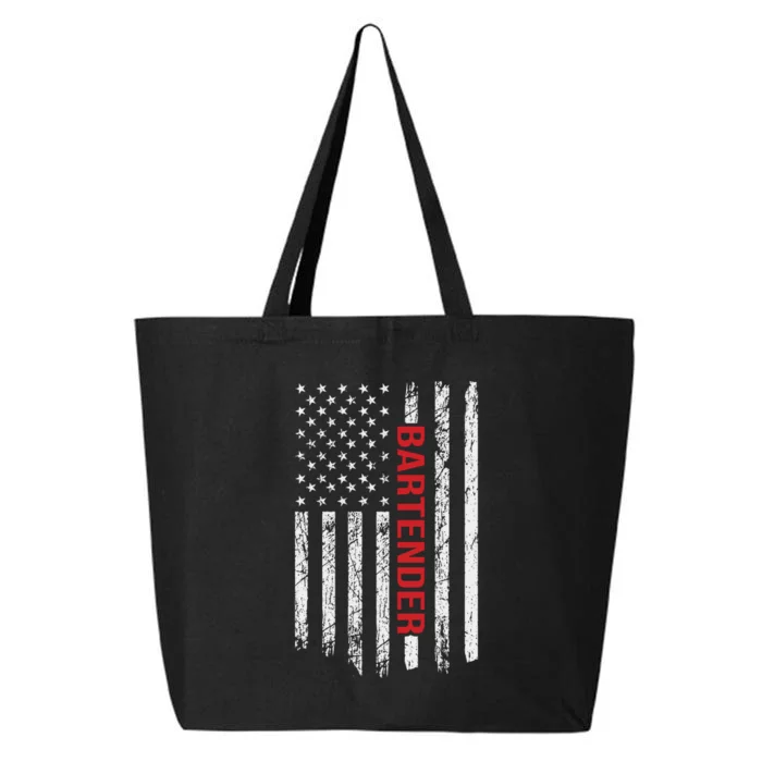 American Flag Bartender Fathers Day 25L Jumbo Tote