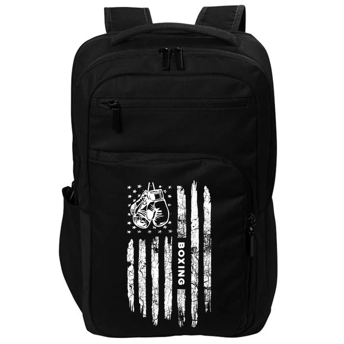 American Flag Boxing Distressed Boxer Vintage Boxing Impact Tech Backpack