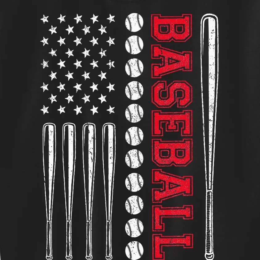 American Flag Baseball Team Gift For Men Women Kids Sweatshirt