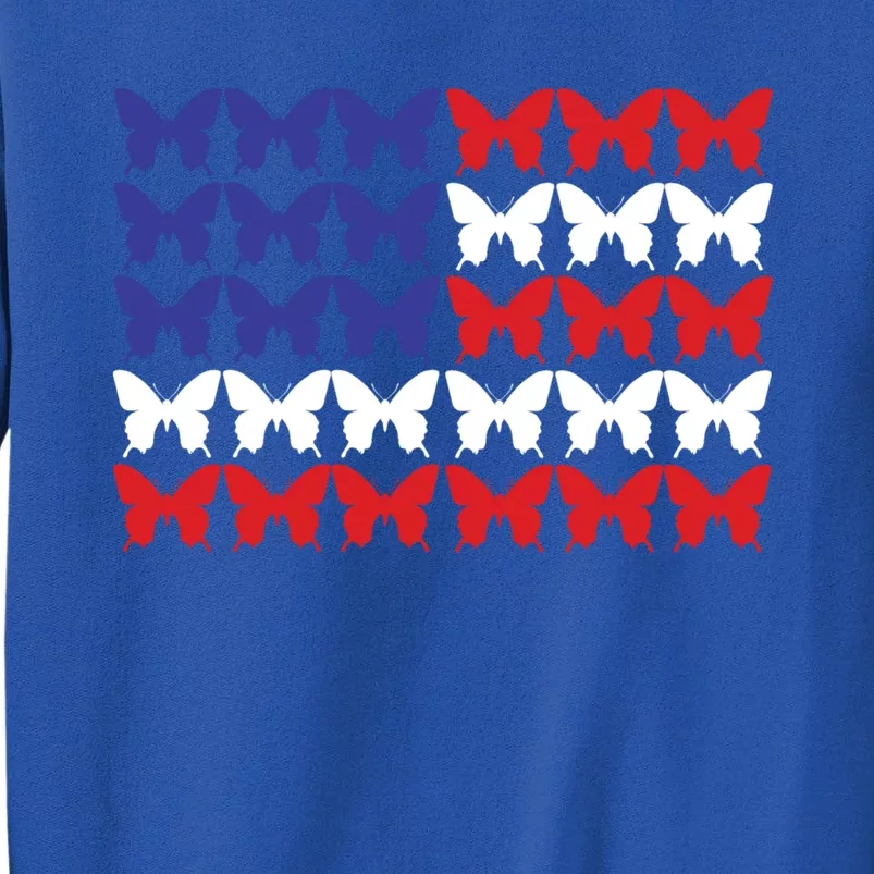 American Flag Butterfly 4th Of July Patriotic Butterfly Usa Funny Gift Sweatshirt