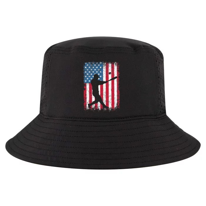 American Flag Baseball Team Gift Cool Comfort Performance Bucket Hat