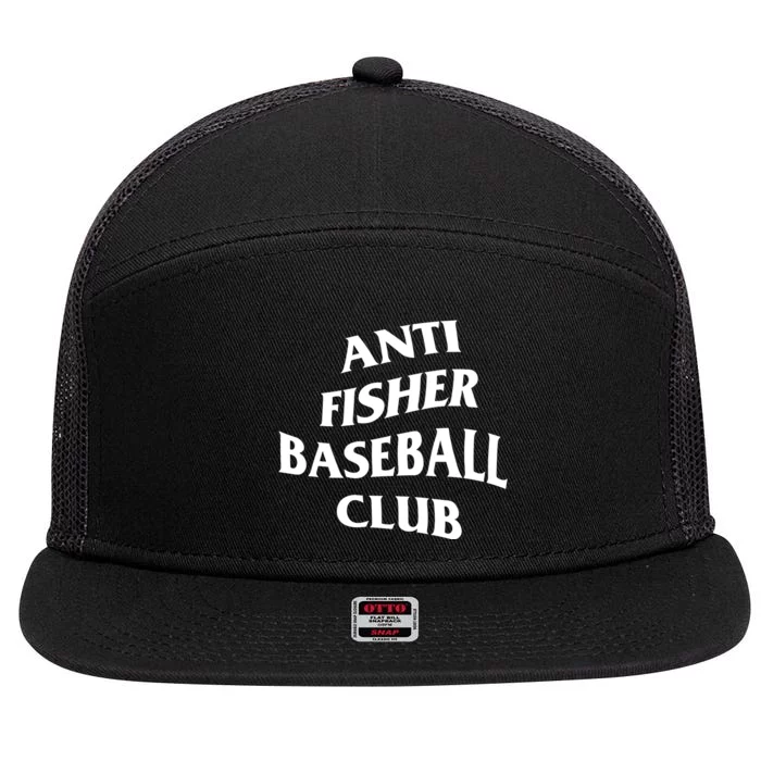 Anti Fisher Baseball Club 7 Panel Mesh Trucker Snapback Hat