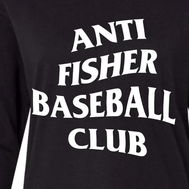 Anti Fisher Baseball Club Womens Cotton Relaxed Long Sleeve T-Shirt