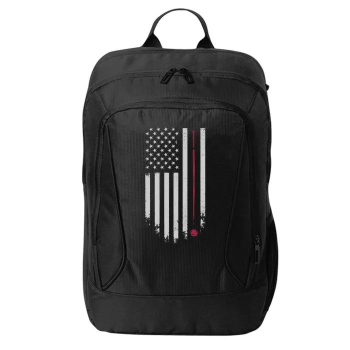 American Flag Billiard Pool Player Vintage Gift City Backpack