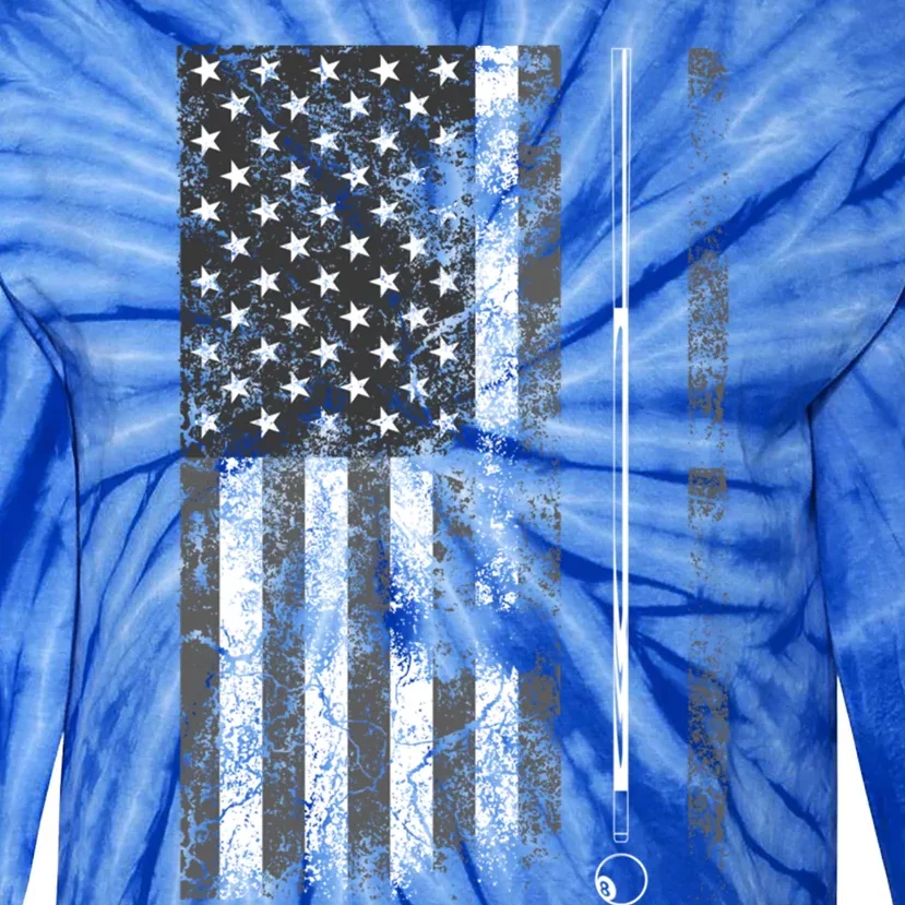 American Flag Billiard Stick Cute Table Game Funny Usa Gift Cool Gift Tie-Dye Long Sleeve Shirt