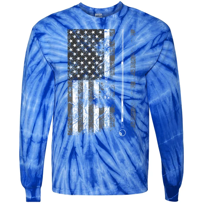 American Flag Billiard Stick Cute Table Game Funny Usa Gift Cool Gift Tie-Dye Long Sleeve Shirt