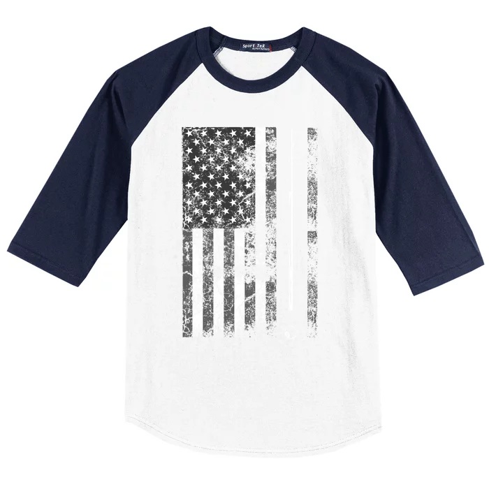 American Flag Billiard Stick Cute Table Game Funny Usa Gift Cool Gift Baseball Sleeve Shirt