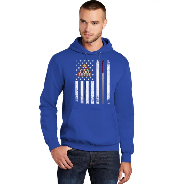 American Flag Billiard Vintage Pool Player Snooker Gift Hoodie