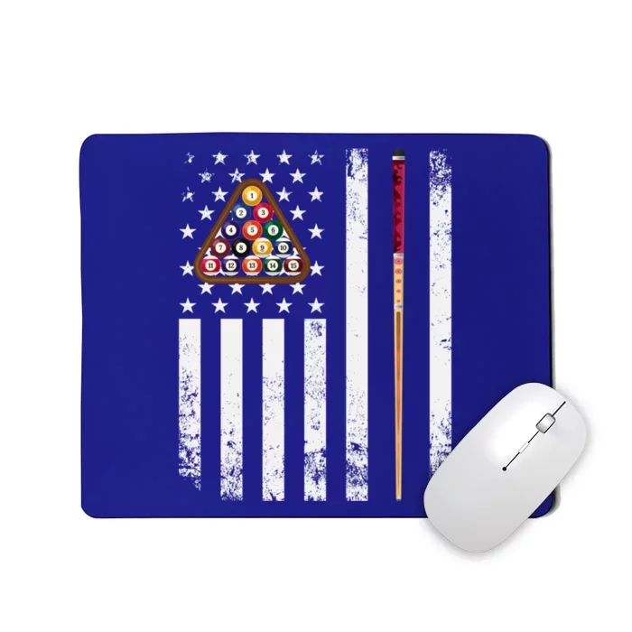 American Flag Billiard Vintage Pool Player Snooker Gift Mousepad